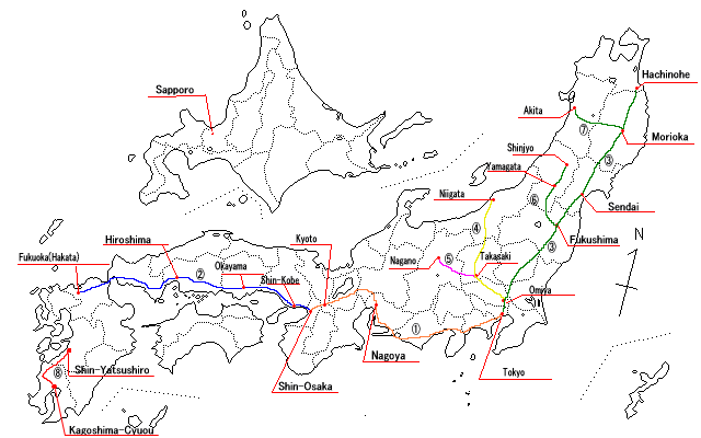 shinkansen map