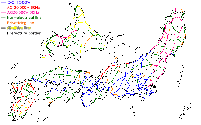 JR AC-DC map